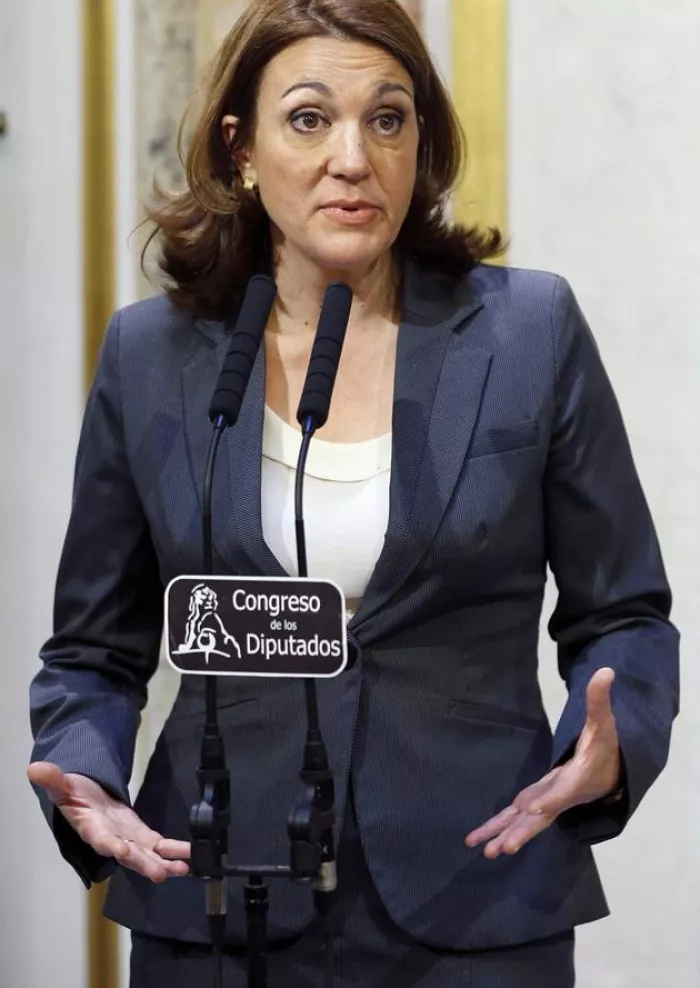 La portavoz del PSOE, en el Congreso. Foto: EFE