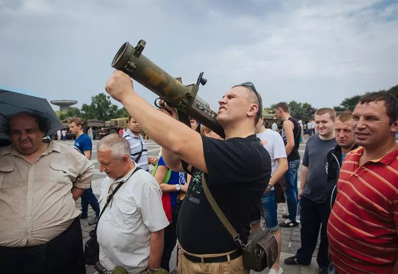 Milicianos prorrusos en Ucrania