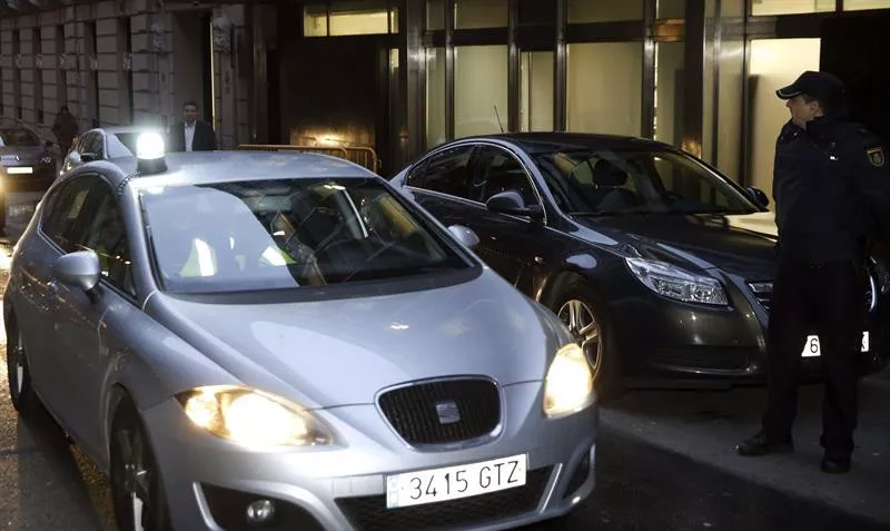 Arrospide, ANera heltzen, deklarazioaren egunean. Irudia: EFE