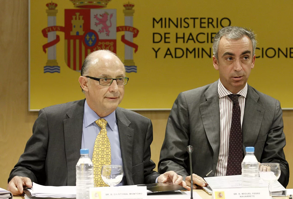 Cristobal Montoro Ogasun ministro izan zen 2000 eta 2004 artean Jose Maria Aznarrekin, eta 2011 eta 2018 artean Mariano Rajoyrekin. Argazkia: EFE.
