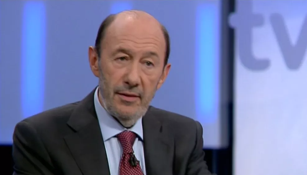 Alfredo Perez Rubalcaba PSOEko buruak TVEn egindako elkarrizketa.