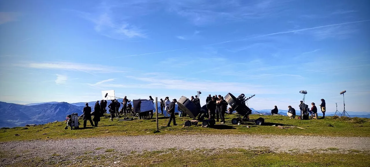 Rodaje de la película "Azken agurra". Foto: Pedro Momeñe.
