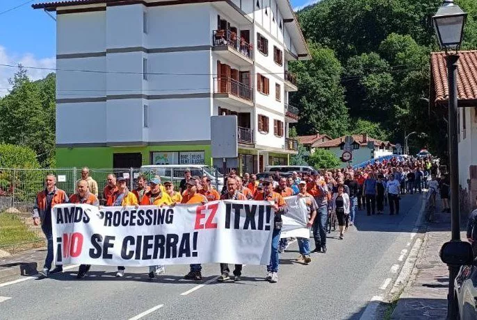 Agurain eta Legasako Arcelorreko langileen manifestazioa. Argazkia: ELA