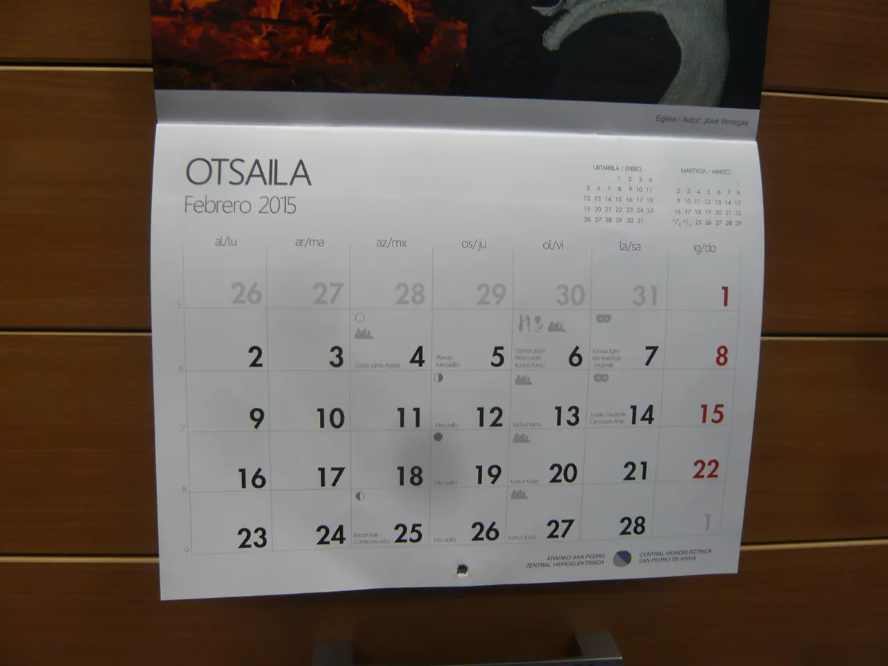Un calendario. Imagen de archivo: EiTB