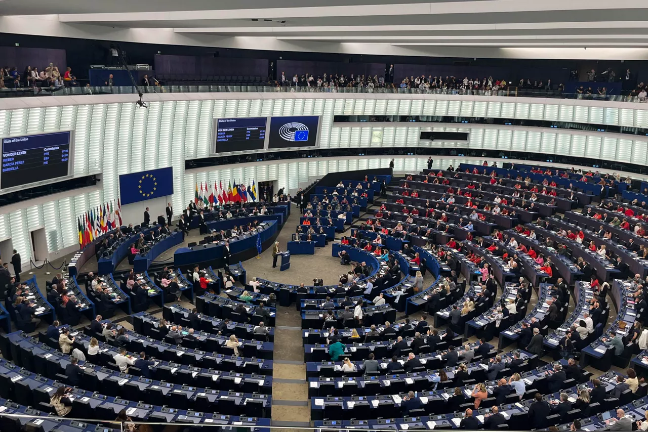 Sala de Plenos del Parlamento Europeo en Estrasburgo.