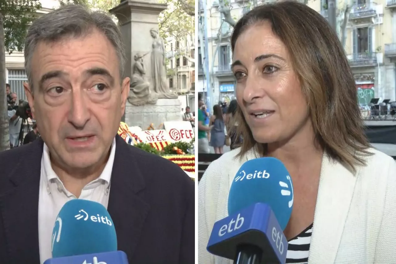 Aitor Esteban (EAJ) eta Idurre Bideguren (EH Bildu) Kataluniako Diadaren ospakizunetan izan dira.