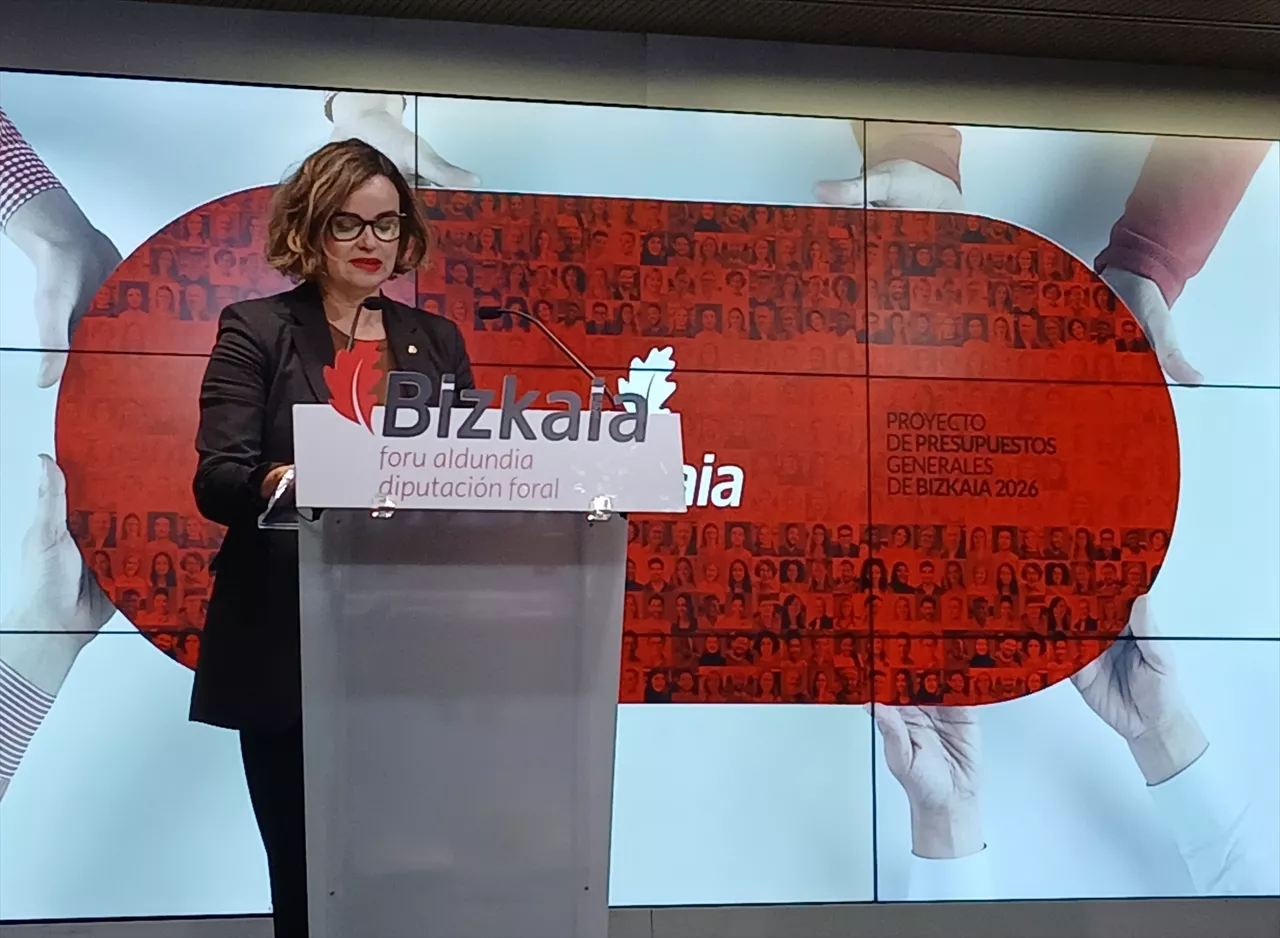 La diputada general de Bizkaia, Elixabete Etxanobe, en la presentación de presupuestos para 2026.



EUROPA PRESS

31/10/2025