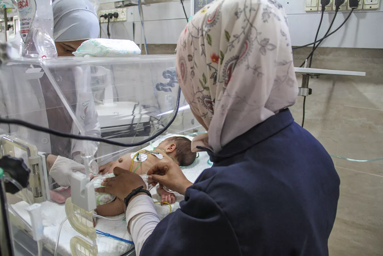 gaza recién nacido desnutrición hambre gosea Europa Press