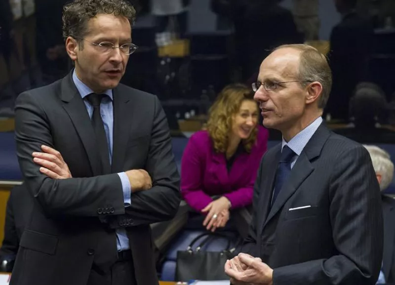 Jeroen Dijsselbloem, presidente del Eurogrupo momentos antes de la reunión. Foto: EFE
