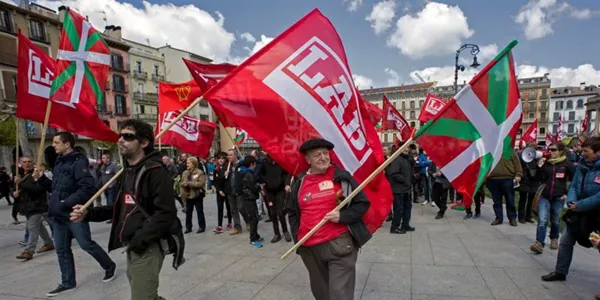 Manifestación del sindicato LAB en Iruña