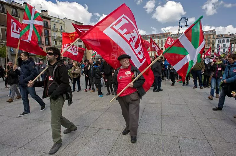 Manifestación del sindicato LAB en Iruña