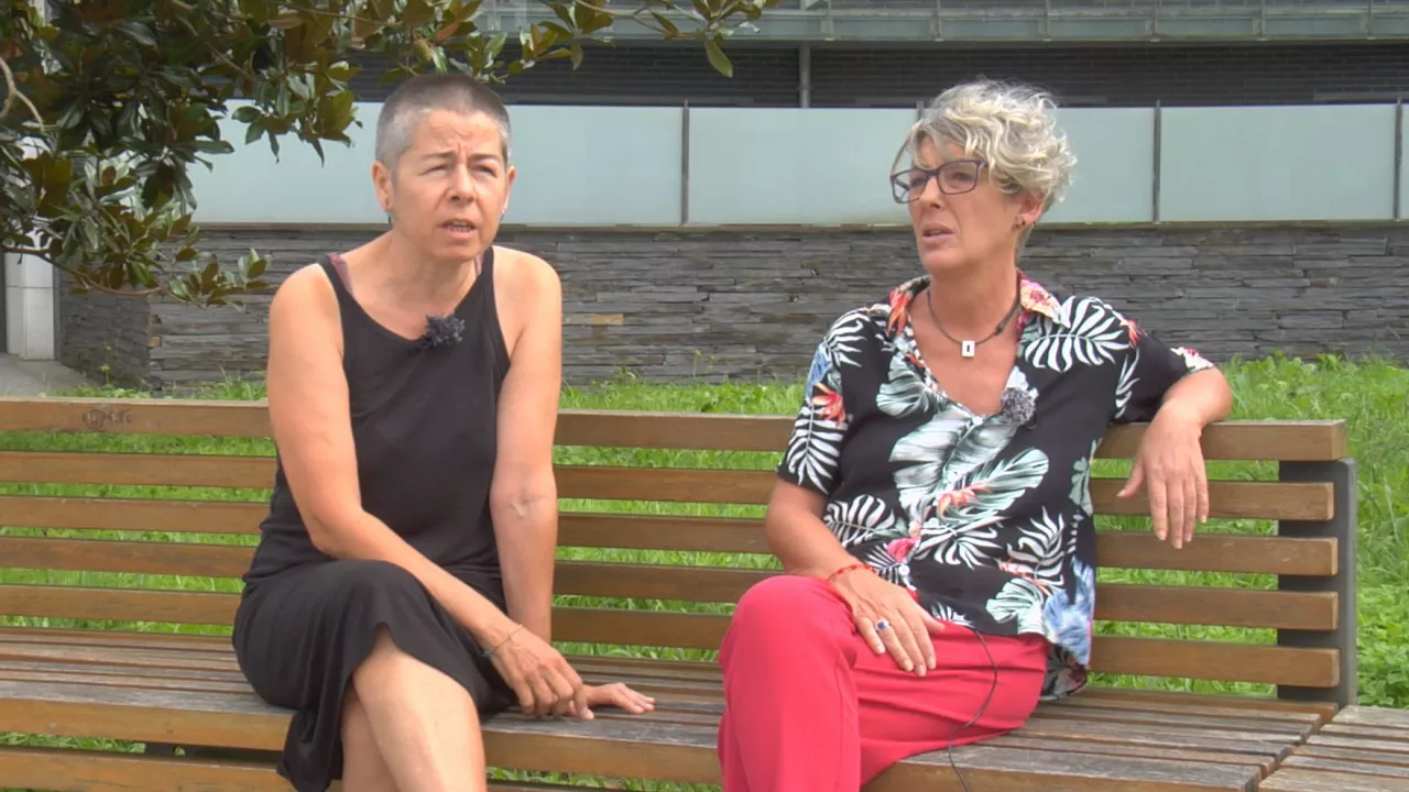 "Lurdes Iriondo, ez gera alferrik pasako", Idoia Garzes gidoilaria eta Inge Mendioroz zuzendaria. 