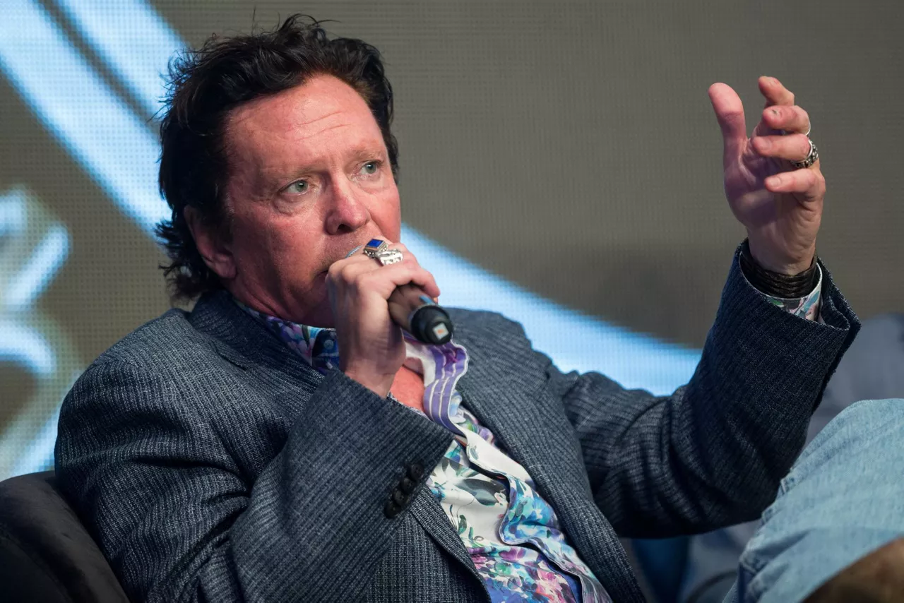 HONG KONG (China), 03/07/2025.- (FILE) US actor Michael Madsen speaks during the World Blockchain Marvels in Hong Kong, China, 24 August 2018. Madsen died in his California home 03 July 2025 at the age of 67, US media reported. He is believed to have died of cardiac arrest, according to a representative. EFE/EPA/JEROME FAVRE
