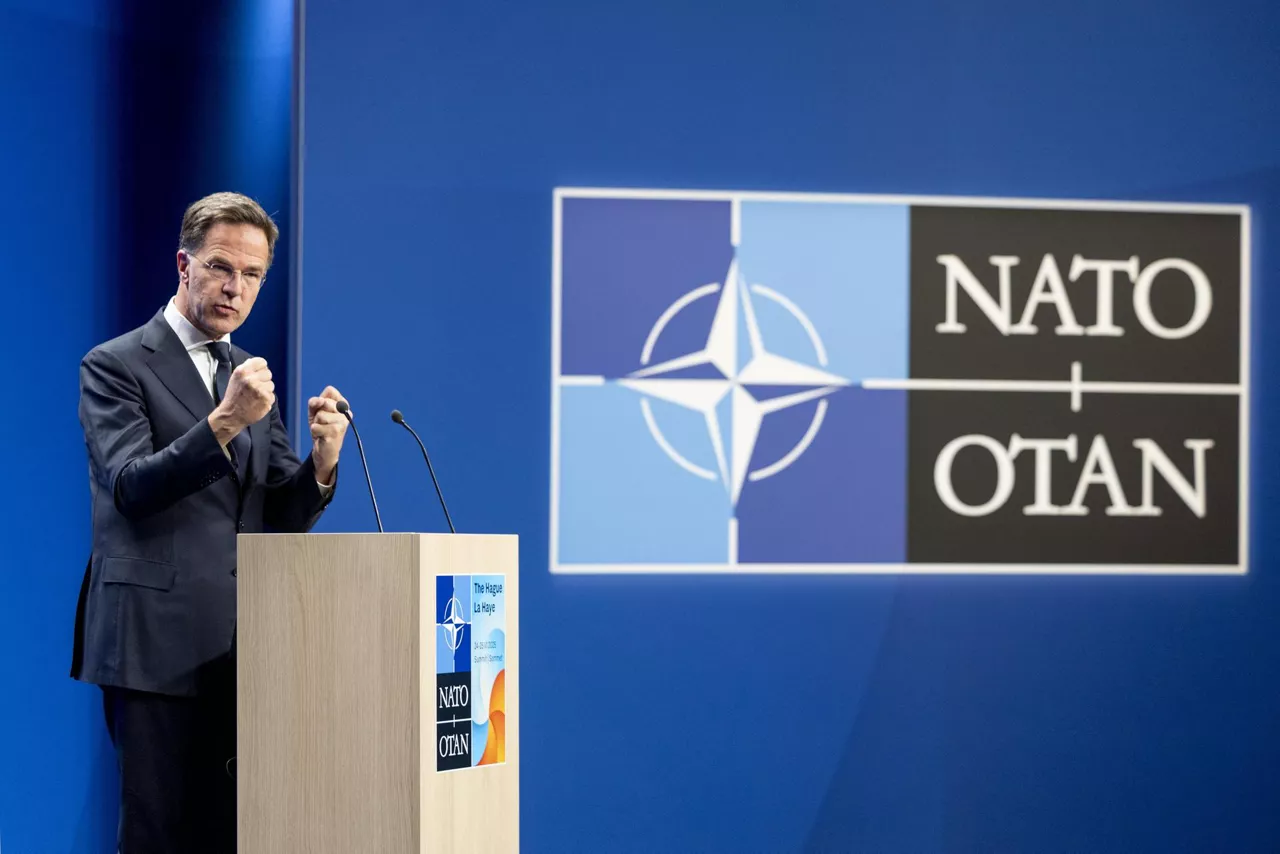 The Hague (Netherlands), 23/06/2025.- NATO Secretary General Mark Rutte speaks durin a press conference ahead of the NATO summit, in The Hague, the Netherlands, 23 June 2025. The Netherlands will host the NATO Summit at the World Forum in The Hague on 24 and 25 June, the first such summit to be held in the country. (Países Bajos; Holanda, La Haya) EFE/EPA/KOEN VAN WEEL
