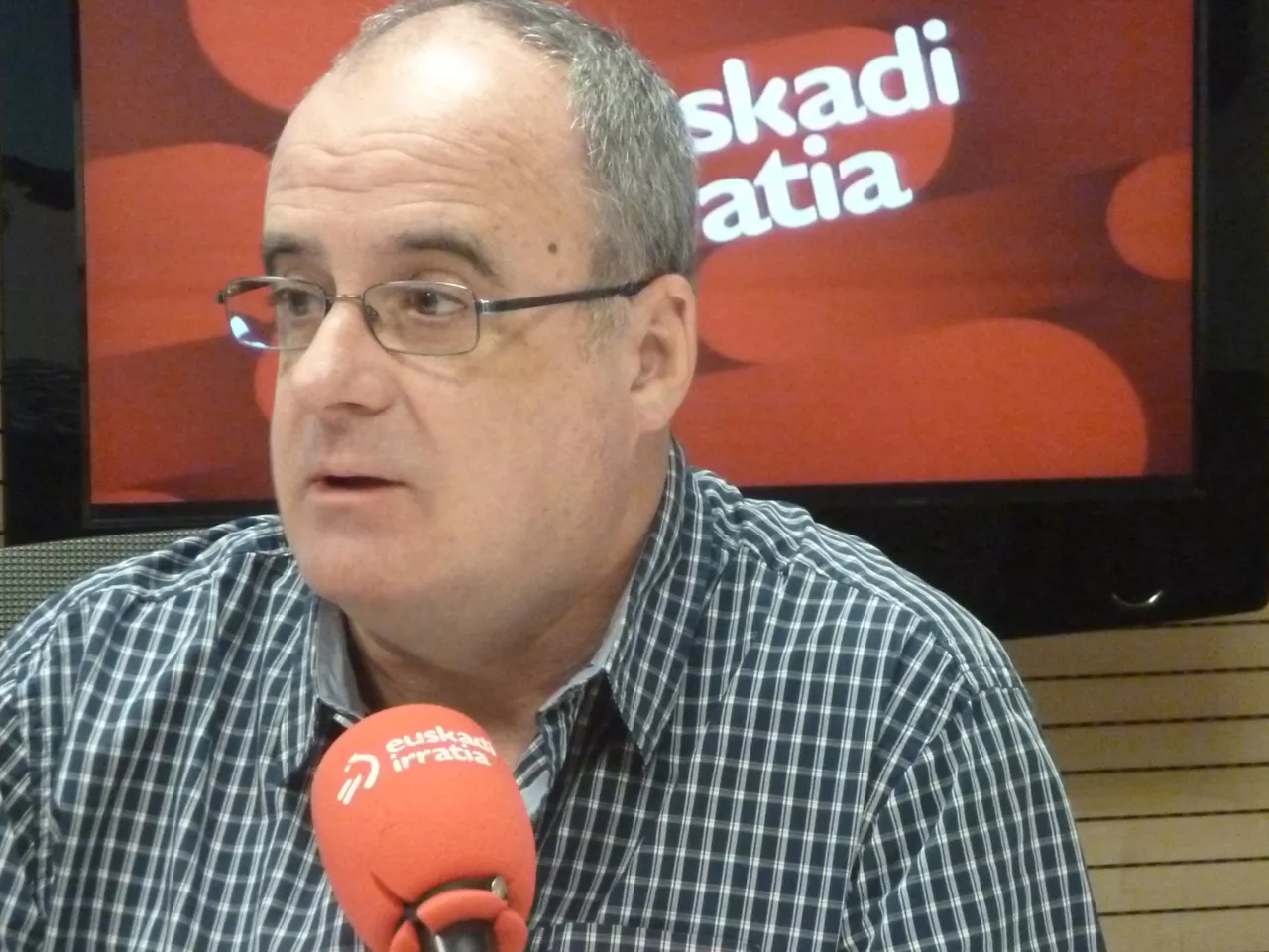Joseba Egibar, presidente del Gipuzkoa Buru Batzar del PNV en Euskadi Irratia. Foto: EiTB