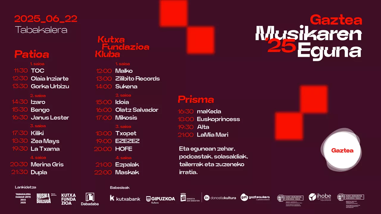 Musikaren Eguna 25 ordutegiak