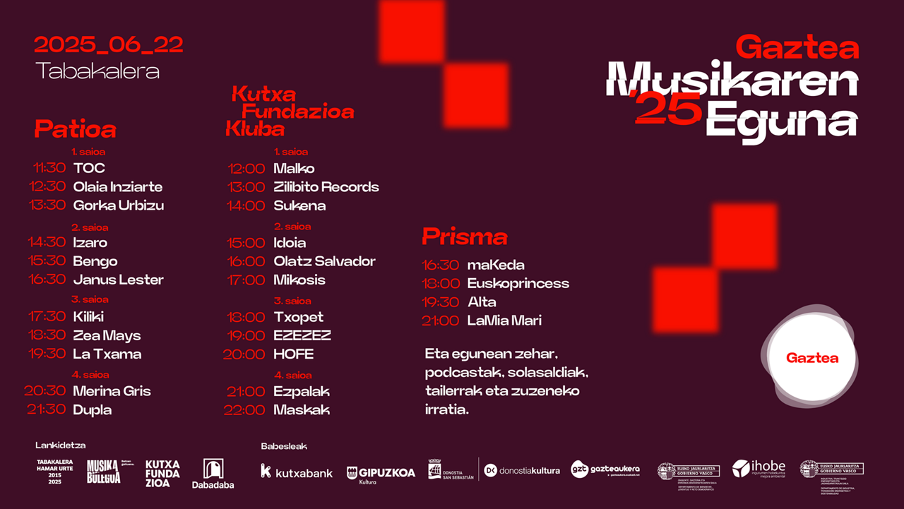 Musikaren Eguna 25 ordutegiak