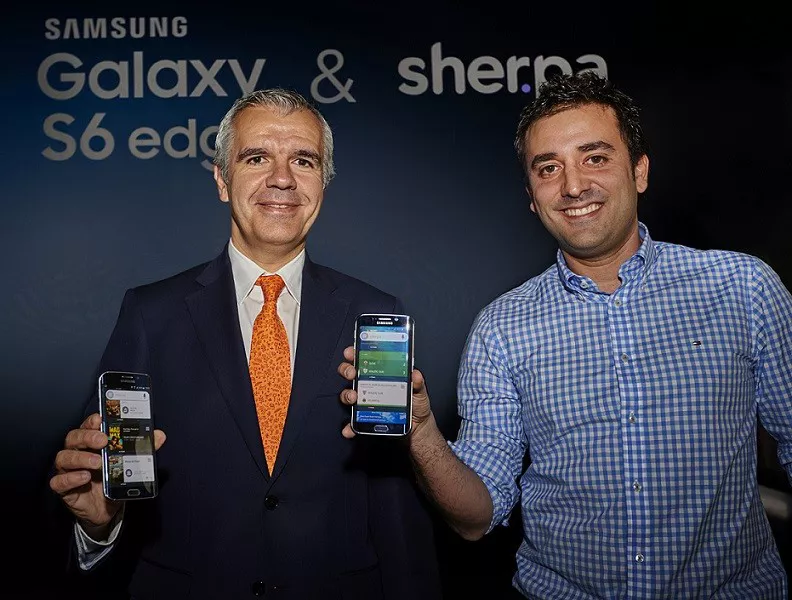 Celestino García (Samsung) eta Xabi Uribe-Etxebaria (Sherpa). Argazkia: Samsung/Sherpa