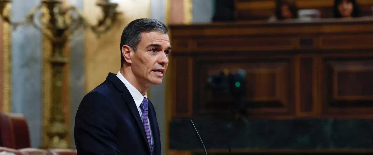 MADRID, 12/11/2025.- El presidente del Gobierno, Pedro Sánchez, durante su comparecencia este miércoles en el Congreso para informar de las últimas cumbres internacionales. EFE/  JJ Guillen
