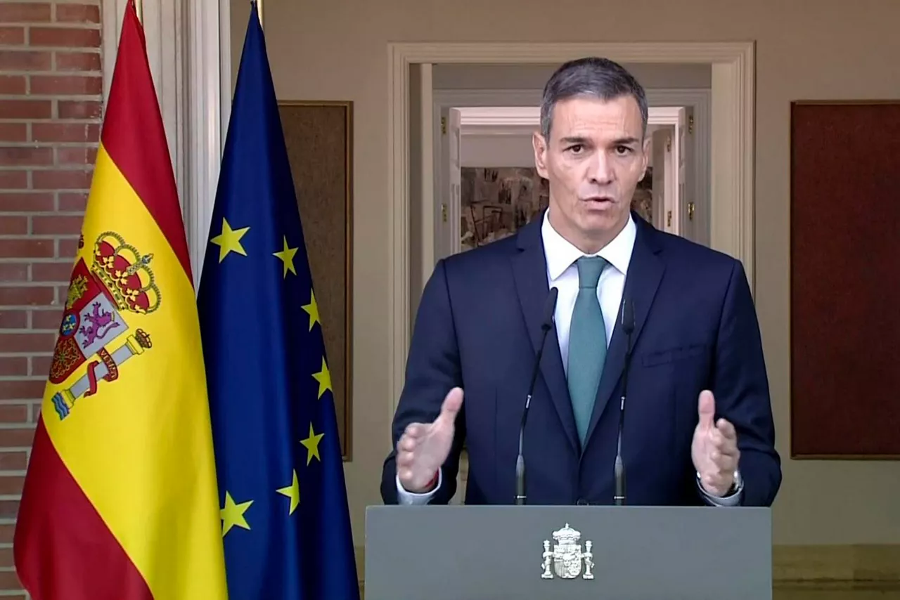 MADRID, 08/09/2025.- Captura de video de la señal institucional de la comparecencia del presidente del Gobierno, Pedro Sánchez, este lunes en el Palacio de la Moncloa para anunciar nueve medidas contra Israel ante el "genocidio" en Gaza. EFE/Moncloa -SOLO USO EDITORIAL/SOLO DISPONIBLE PARA ILUSTRAR LA NOTICIA QUE ACOMPAÑA (CRÉDITO OBLIGATORIO)-
