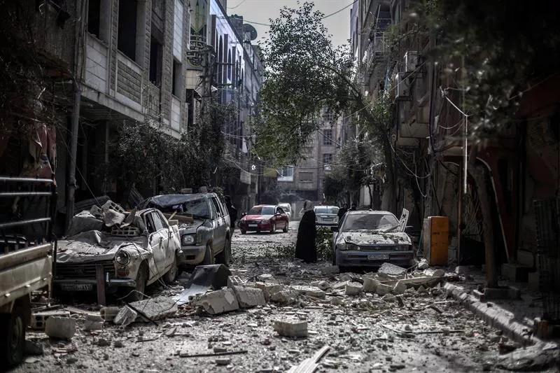 Bombardeos en Siria.