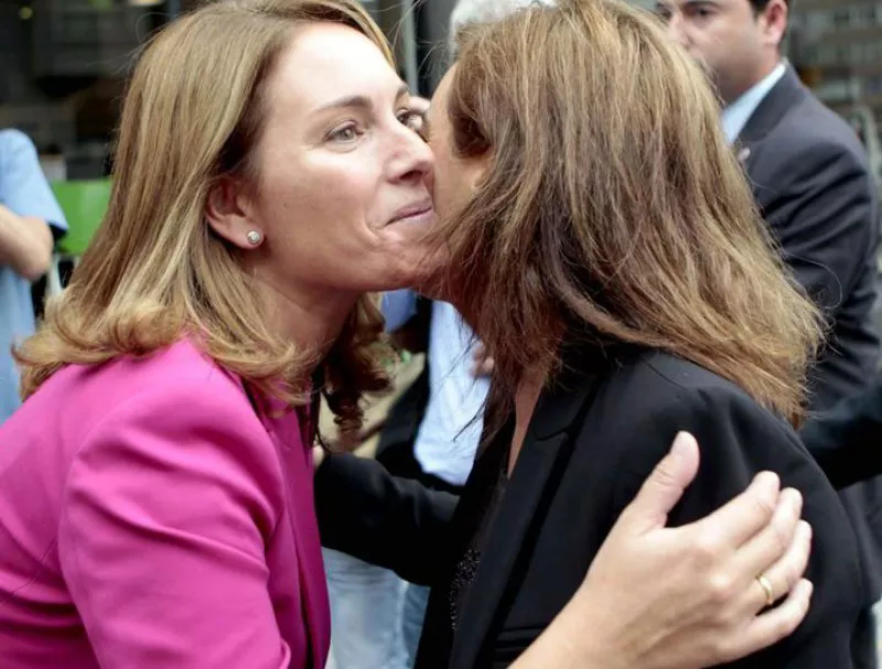 Soraya Sáenz de Santamaría se reunió con el PP vasco el martes. EFE