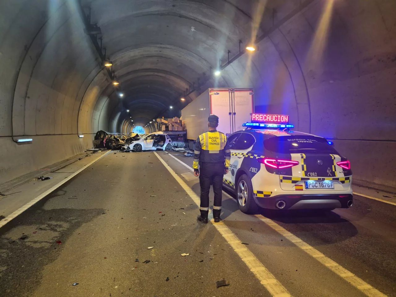 Sunbillako istripua. Argazkia: Nafarroako Guardia Zibila.