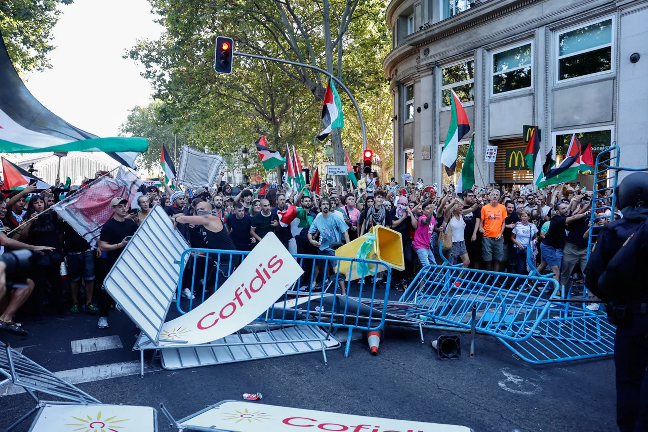 Palestinaren aldeko protestak Madrilen