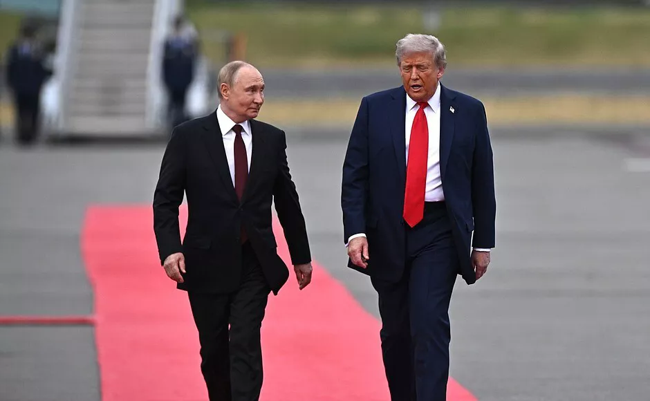 Vladimir Putin eta Donald Trump Alaskako bileran