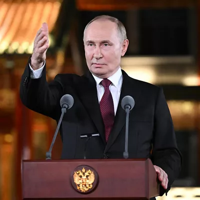 BEIJING (China), 03/09/2025.- Russian President Vladimir Putin speaks during a press conference, at the end of his visit to China for the Tianjin SCO Summit and the military parade to mark the 80th anniversary of the end of WWII, in Beijing, China, 03 September 2025. (Rusia) EFE/EPA/SERGEY BOBYLEV / SPUTNIK / KREMLIN POOL
