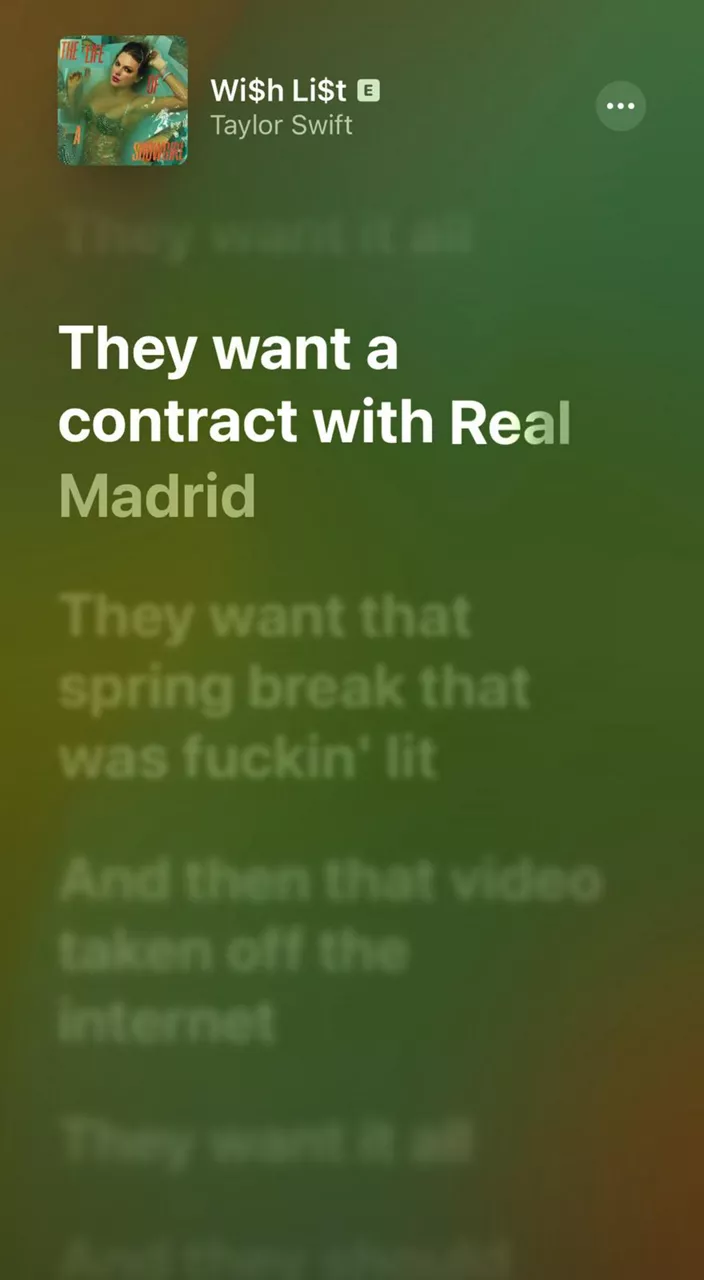 Wish List letra Taylor Swift