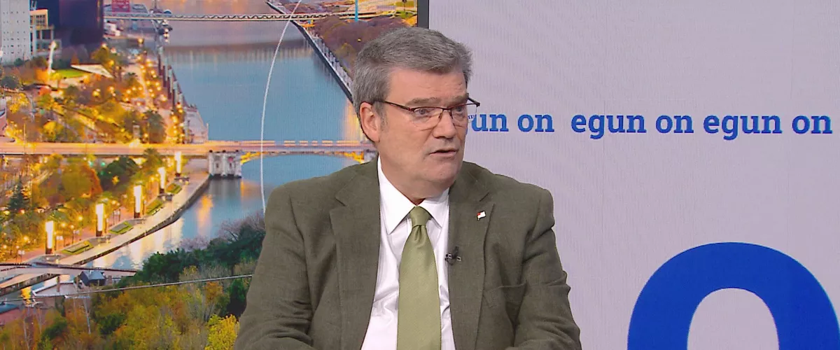 Juan Mari Aburto Bilboko alkatea, Egunon Euskadin, Otxarkoagako tiroketari buruz hitz egiten