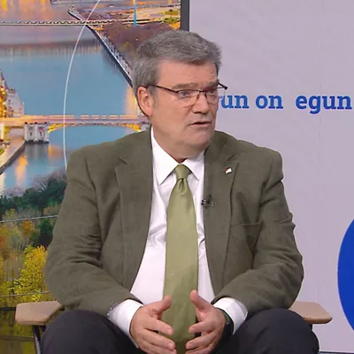 Juan Mari Aburto Bilboko alkatea, Egunon Euskadin, Otxarkoagako tiroketari buruz hitz egiten