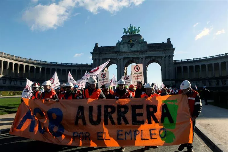Protesta de los trabajadores de ACB de Sestao. Imagen de archivo: EFE