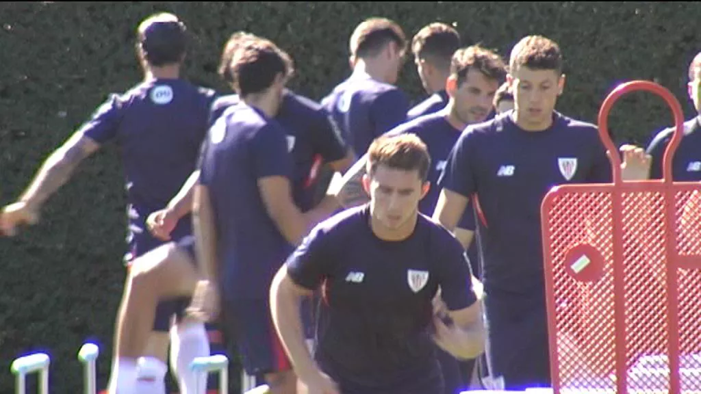 Los jugadores del AThletic en Lezama, en un entrenamiento anterior. Foto de archivo: EiTB