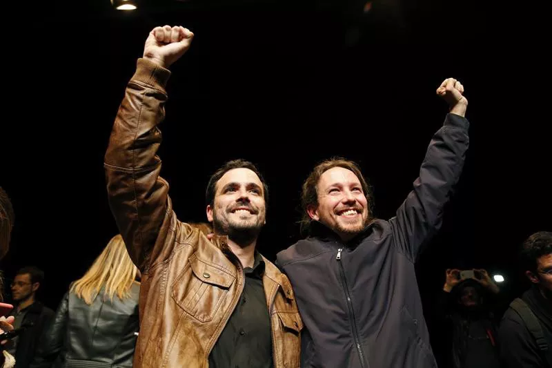Alberto Garzón IU Pablo Iglesias Podemos coalición 26J. EFE