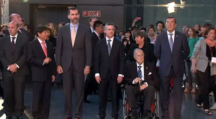 El alcalde de Bilbao, Iñaki Azkuna, en su última aparición pública. Foto: EiTB