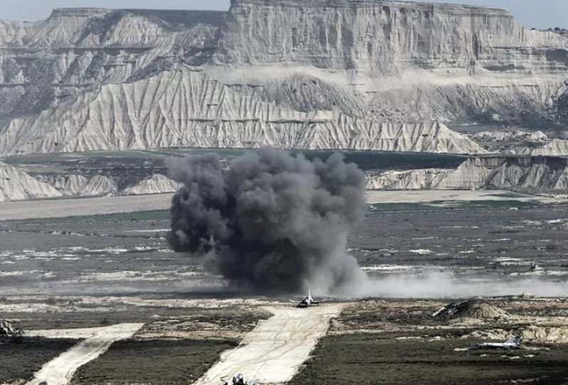 El polígono de tiro de las Bardenas. EFE
