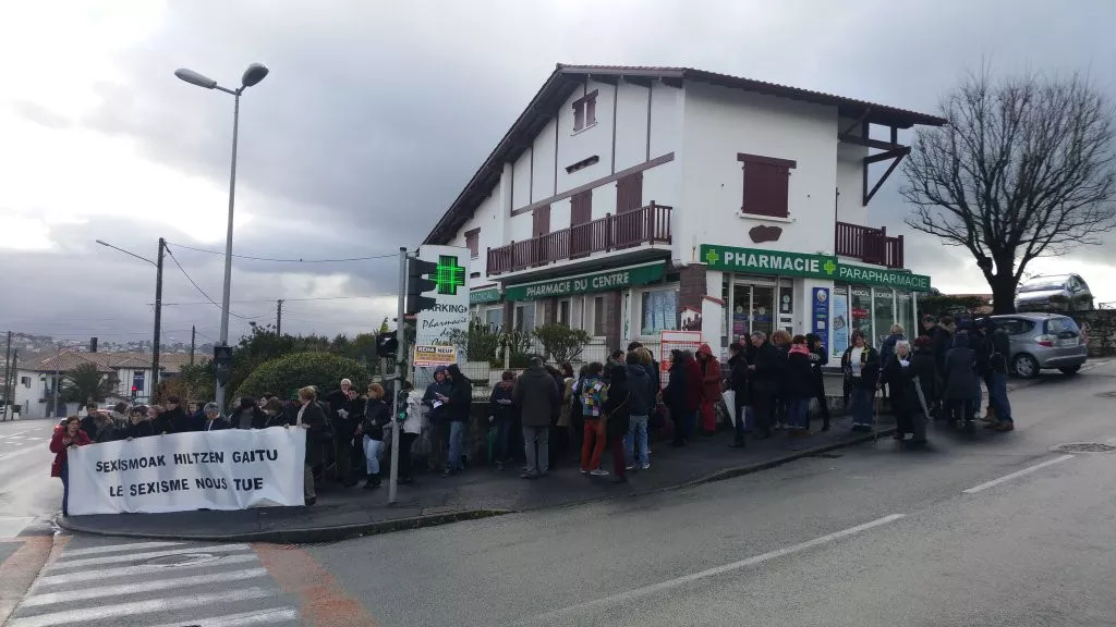 Bidarten egindako elkarretaratzea. Argazkia: Franck Dolosor