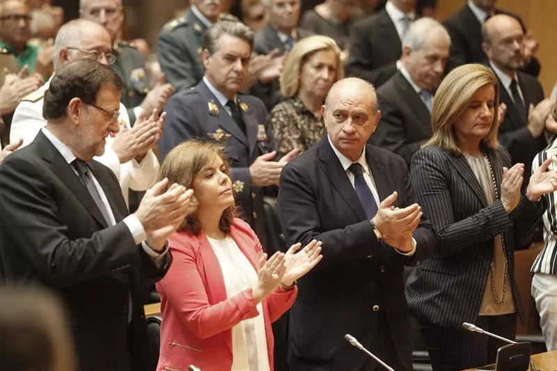 Mariano Rajoy y Jorge Fernández Díaz en un acto.