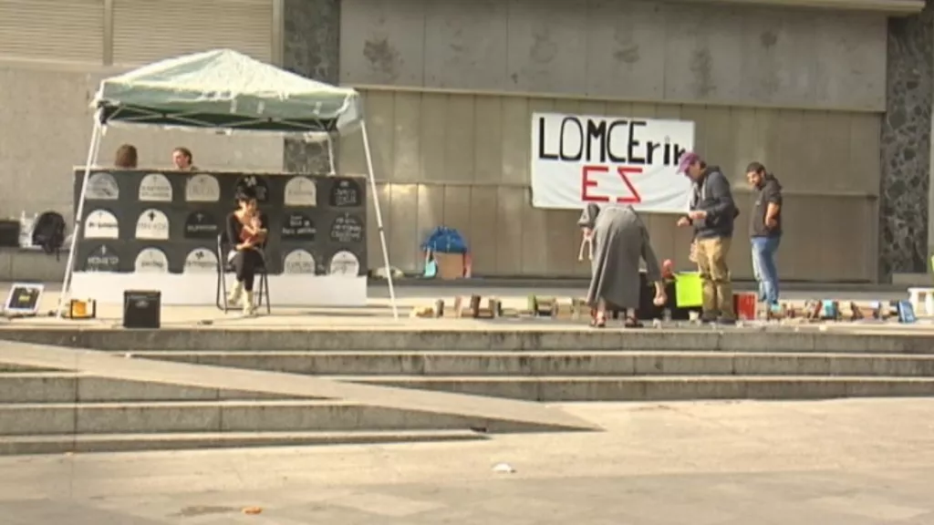 Lomceren kontrako protesta, gaur, Bilbon