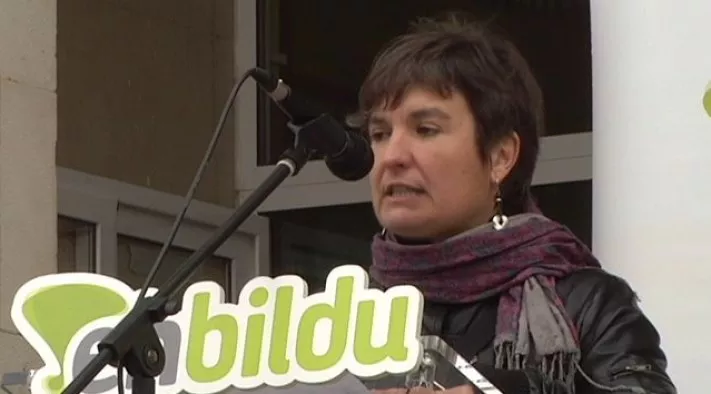 Maribi Ugarteburu, en el acto de EH Bildu en Sopela. Foto: EiTB