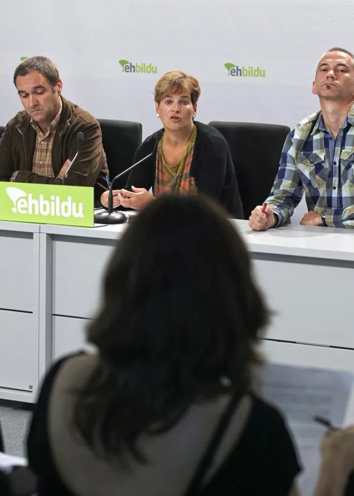 Rueda de prensa de EH Bildu. Foto: EFE