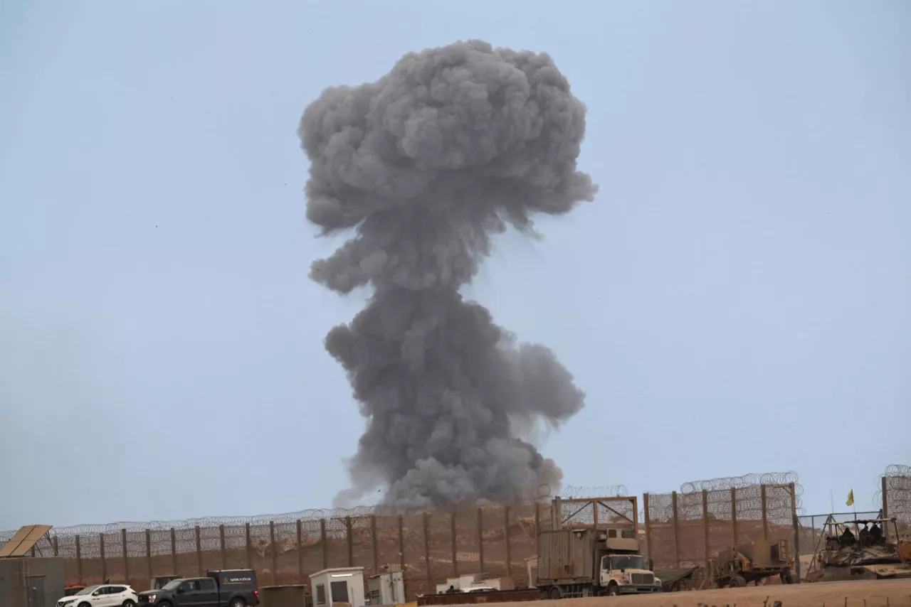 Bombardeos, este jueves en Gaza. Foto: EFE. 