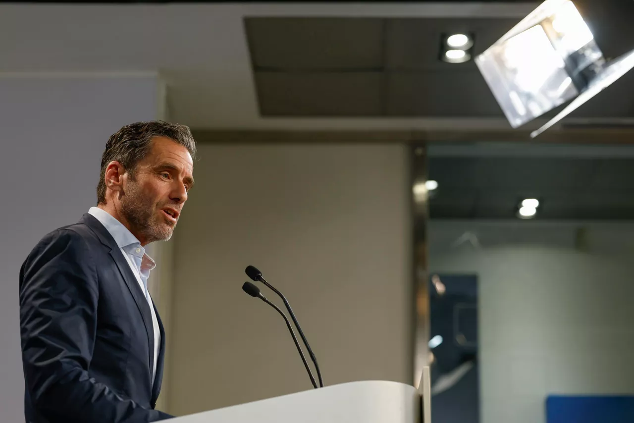 El portavoz nacional del PP, Borja Sémper, durante la rueda de prensa posterior a la reunión del Comité de Dirección del partido este lunes en Madrid. 
