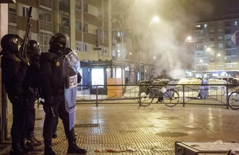 Incidentes en Burgos. Foto: EFE.