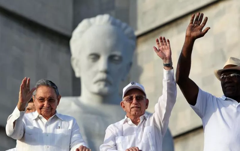Celebración del 1 de mayo en Cuba. Foto: EFE