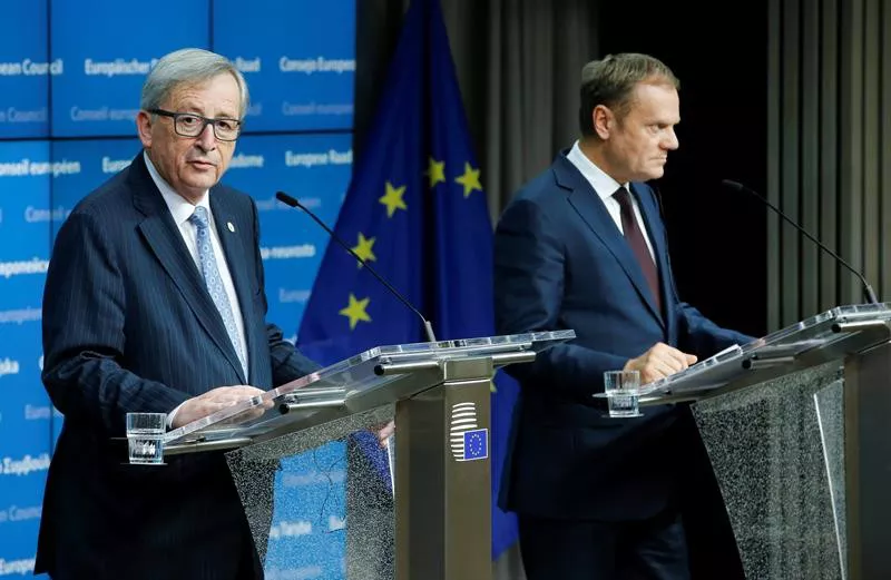 Cumbre Consejo Europeo Brusela Donal Tusk Jean Claude Juncker. EFE