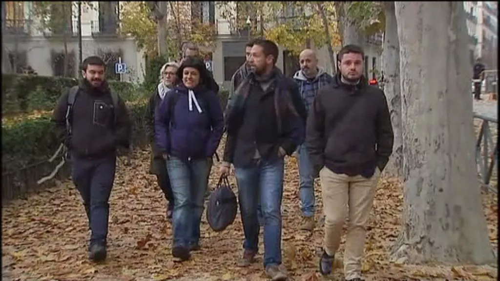 CUPeko ordezkaritza bat Auzitegi Nazionalera bidean.