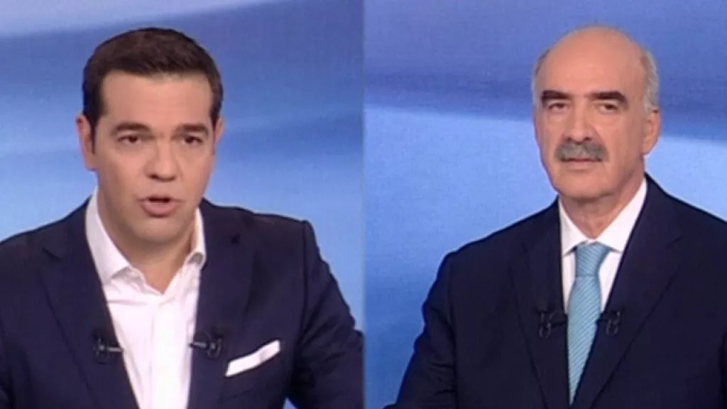 Alexis Tsipras ezkertiarra eta Vangelis Meimarakis kontserbadorea. Argazkia: EiTB